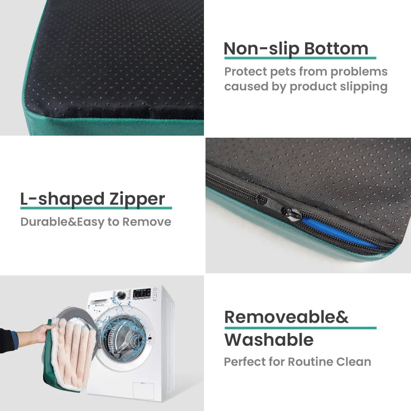 Dog mat, non-slip bottom, zipper, removable and washable inside/.