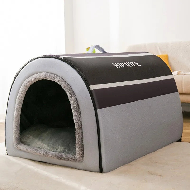 grey portable dog house travelling dog house