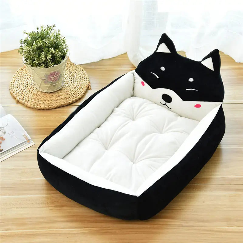 Black cartoon pet bed dog bed